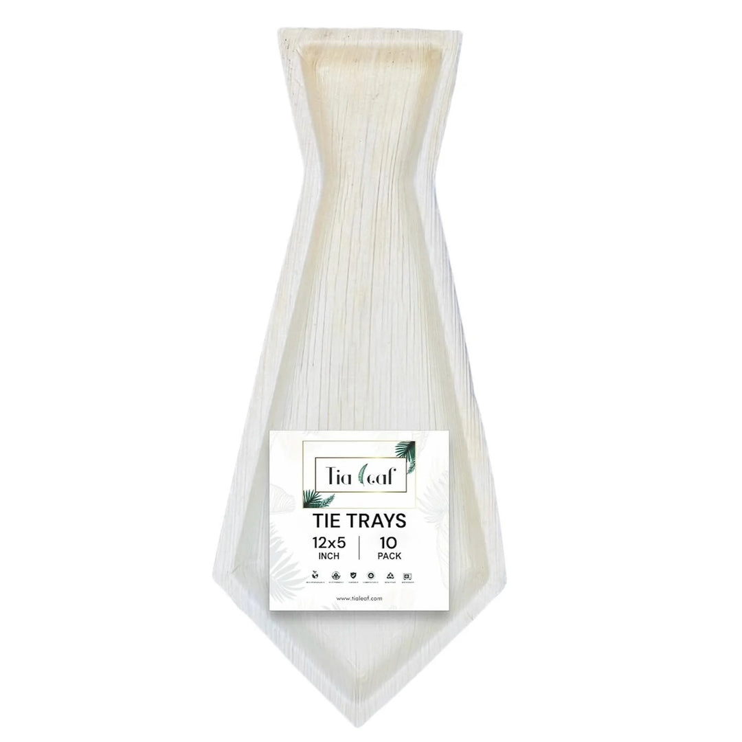 Celebrate Father's Day with Tia Leaf Tie-Shaped Palm Leaf Trays