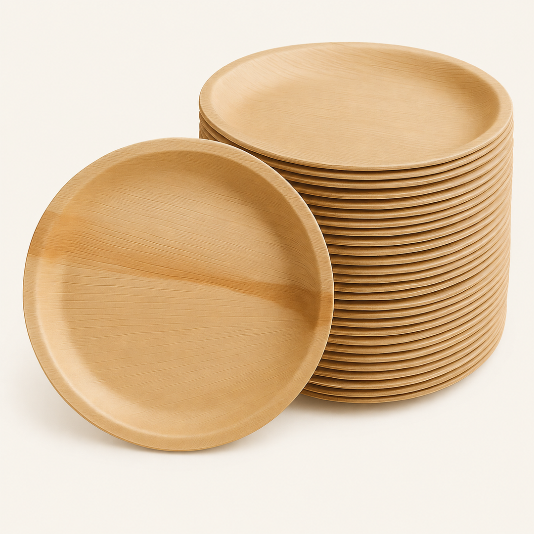 Round Palm Leaf Plates – 12, 10, 9, 8, 7, 6 Inch by Tia Leaf