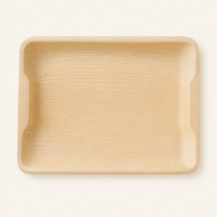 Rectangle Palm Leaf Trays – 14x10 Inch by Tia Leaf