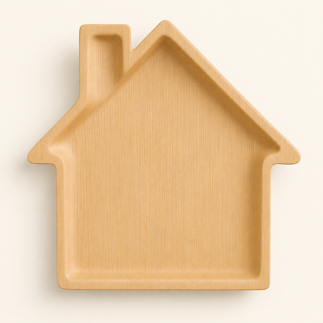 House Palm Leaf Tray – 12 Inch by Tia Leaf