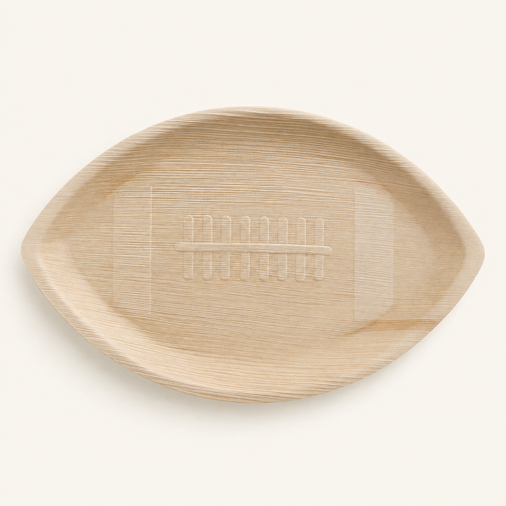 Football Palm Leaf Trays – 17x10, 14x8 Inch by Tia Leaf