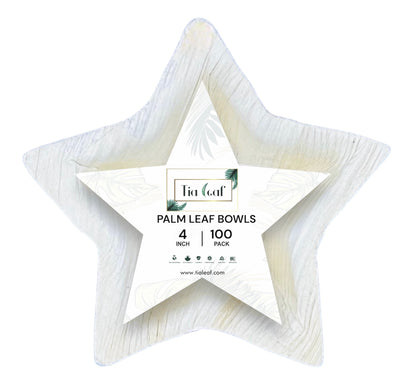 4" Star Palm Leaf Bowls - Tia Leaf