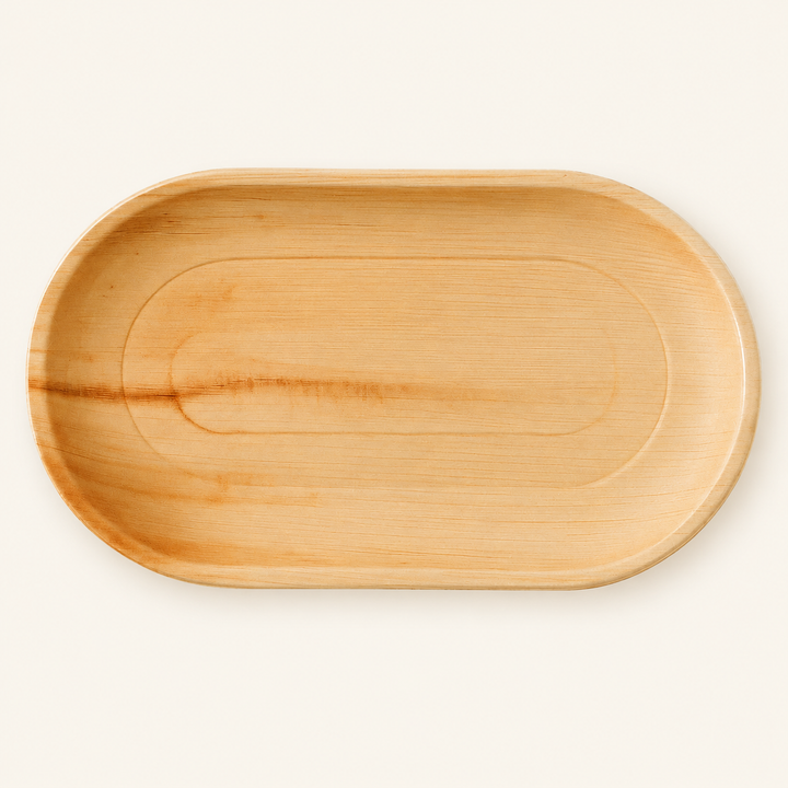 Oval Palm Leaf Trays – 22x12 Inch by Tia Leaf