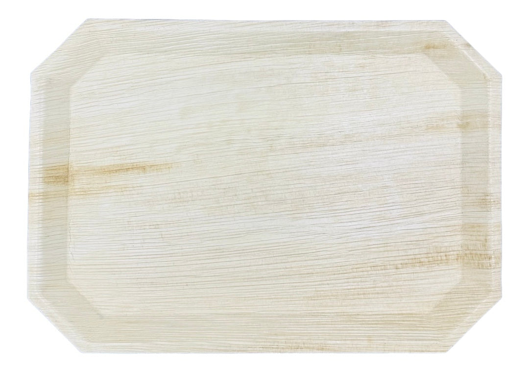 17" x 12" Rectangle Palm Leaf Trays - Tia Leaf