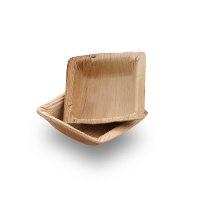 3" Square Palm Leaf Bowls - Tia Leaf