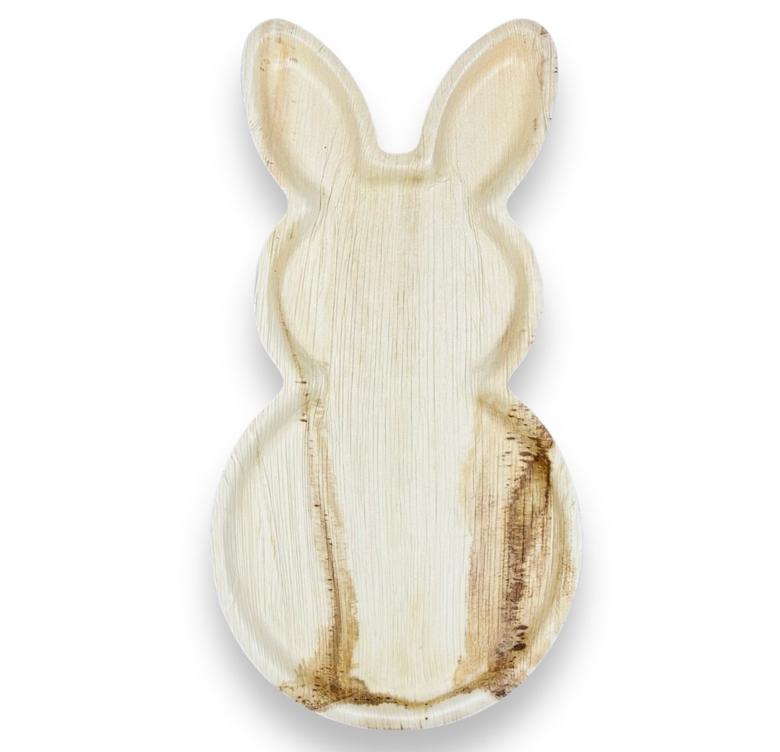 17" x 9" Bunny Shaped Palm Leaf Trays - Tia Leaf