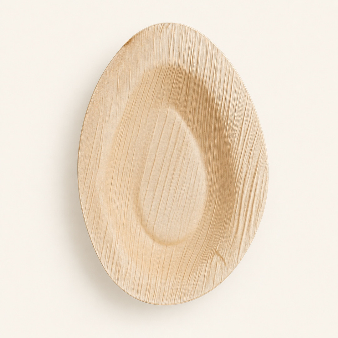 Oval Palm Leaf Bowls – 3.5x2.5 Inch by Tia Leaf