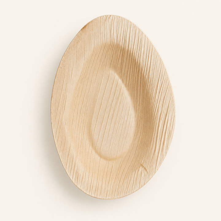 Oval Palm Leaf Bowls – 3.5x2.5 Inch by Tia Leaf