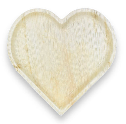 13" Heart Shaped Palm Leaf Trays - Tia Leaf