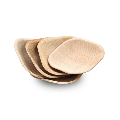 4" Square Palm Leaf Plates - Tia Leaf