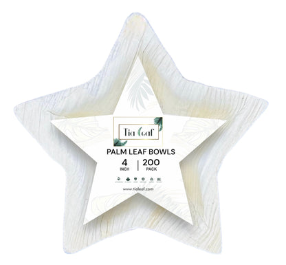 4" Star Palm Leaf Bowls - Tia Leaf