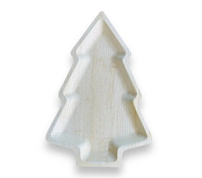 17" x 12" Tree Shaped Palm Leaf Trays - Tia Leaf