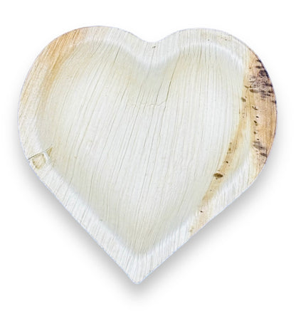 4" Heart Shaped Palm Leaf Bowls - Tia Leaf