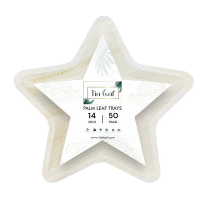 14" Star Palm Leaf Trays - Tia Leaf