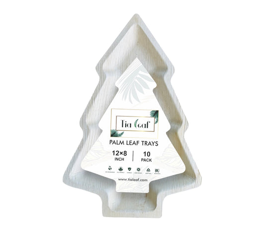 12" x 8" Tree Palm Leaf Trays - Tia Leaf