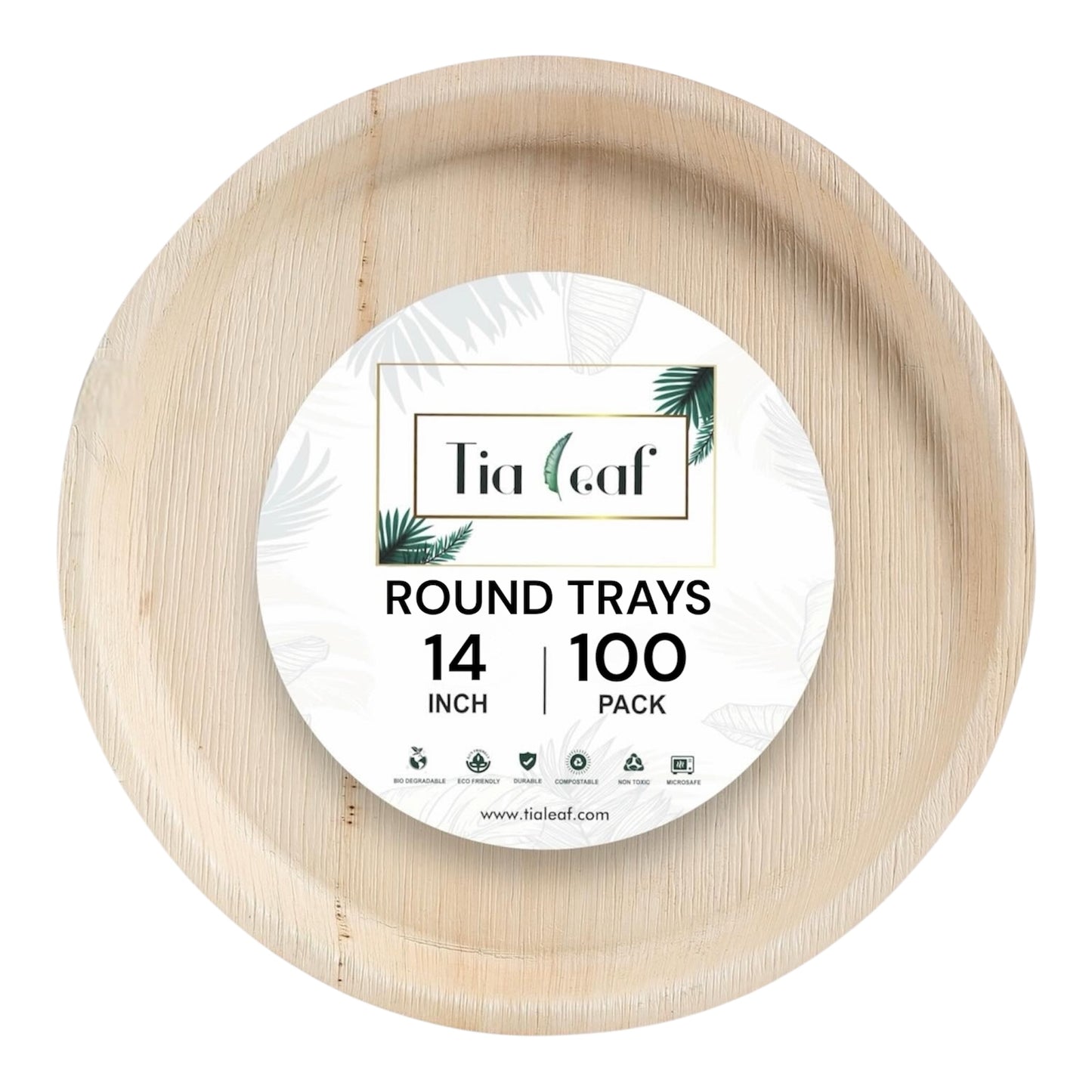 Round Palm Leaf Trays - [12", 13", 14" 15"]