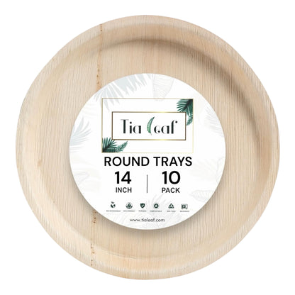 Round Palm Leaf Trays - [12", 13", 14" 15"]