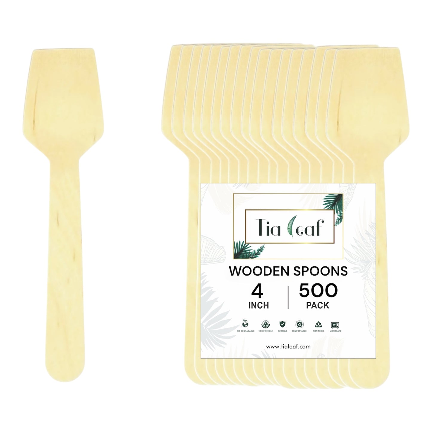 Wooden Mini Disposable Spoons