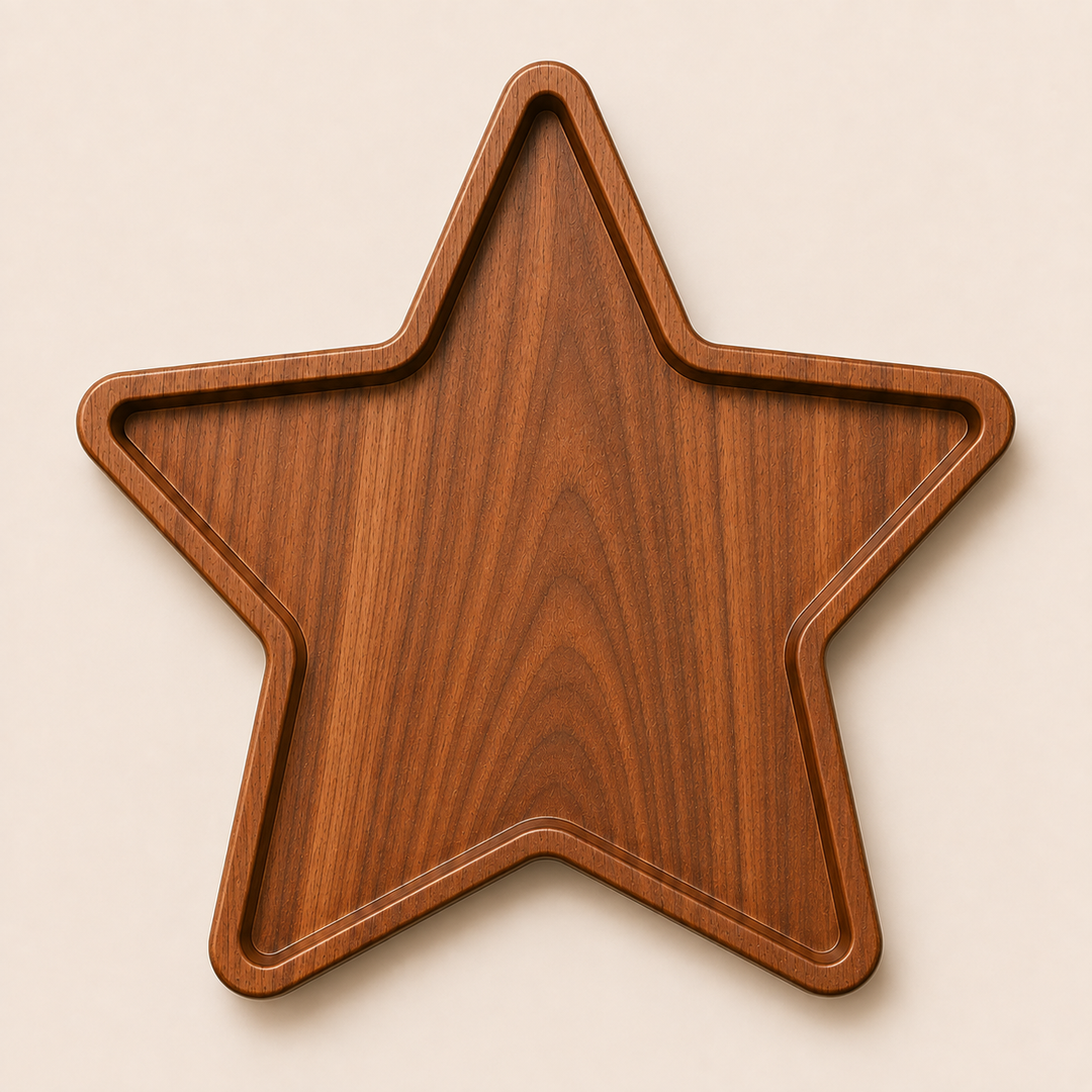 Star Shape Acacia Wood Serving Tray – Charcuterie Board