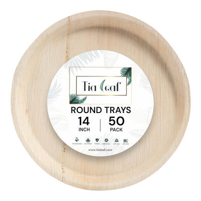 Round Palm Leaf Trays - [12", 13", 14" 15"]