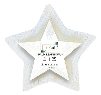 4" Star Palm Leaf Bowls - Tia Leaf