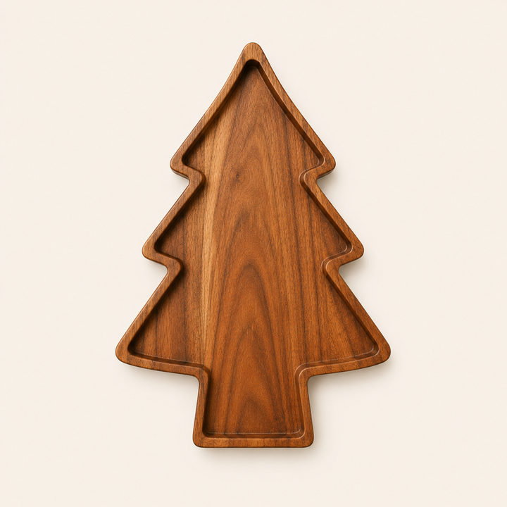 Tree Shape Wooden Serving Tray & Chopping Board