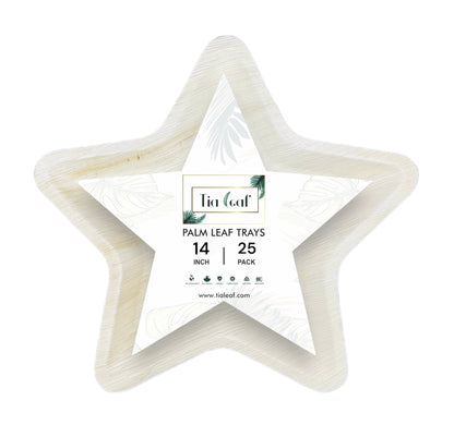 14" Star Palm Leaf Trays - Tia Leaf