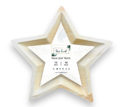 13" Star Palm Leaf Trays - Tia Leaf