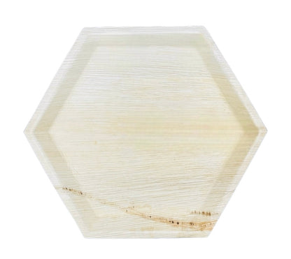 14" Hexagon Palm Leaf Trays - Tia Leaf