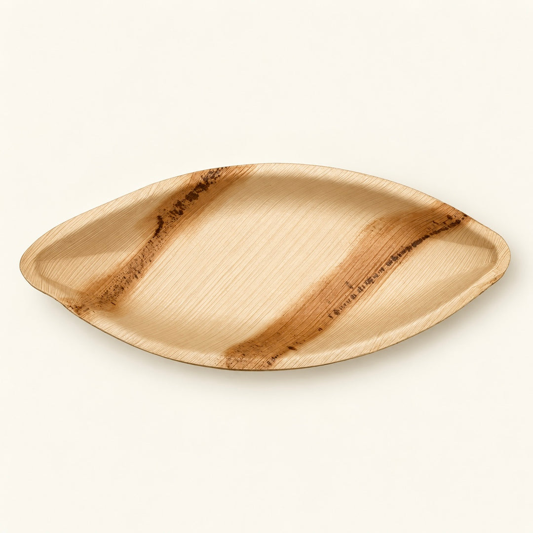 Oval Palm Leaf Bowls – 12x5 Inch