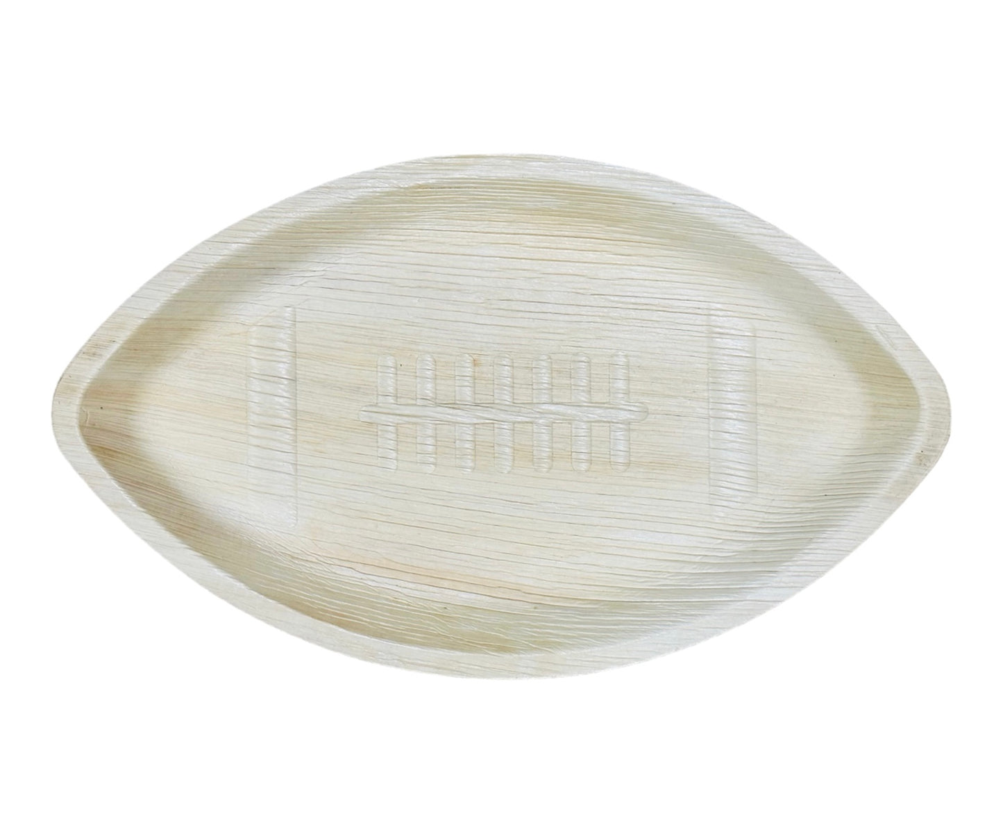 14" x 8" Football Shaped Palm Leaf Trays - Tia Leaf