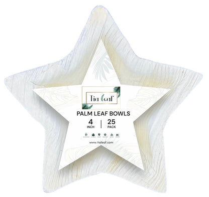 4" Star Palm Leaf Bowls - Tia Leaf