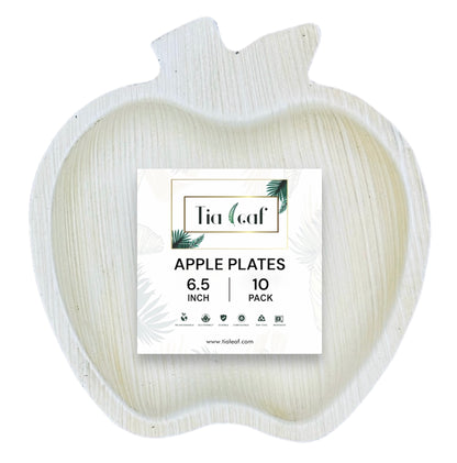 6.5" Apple Palm Leaf Trays - Tia Leaf