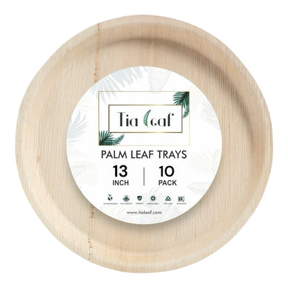 13 Inch Round Disposable Palm Leaf Trays