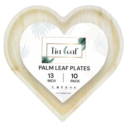 13 Inch Heart Disposable Palm Leaf Trays