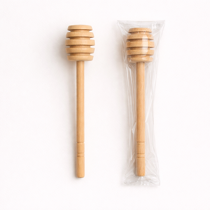 Wooden Honey Dipper - [3", 6"]