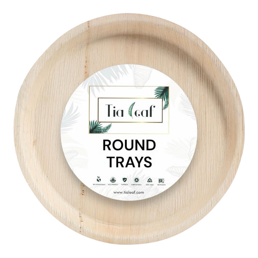 Round Palm Leaf Trays - [12", 13", 14" 15"]