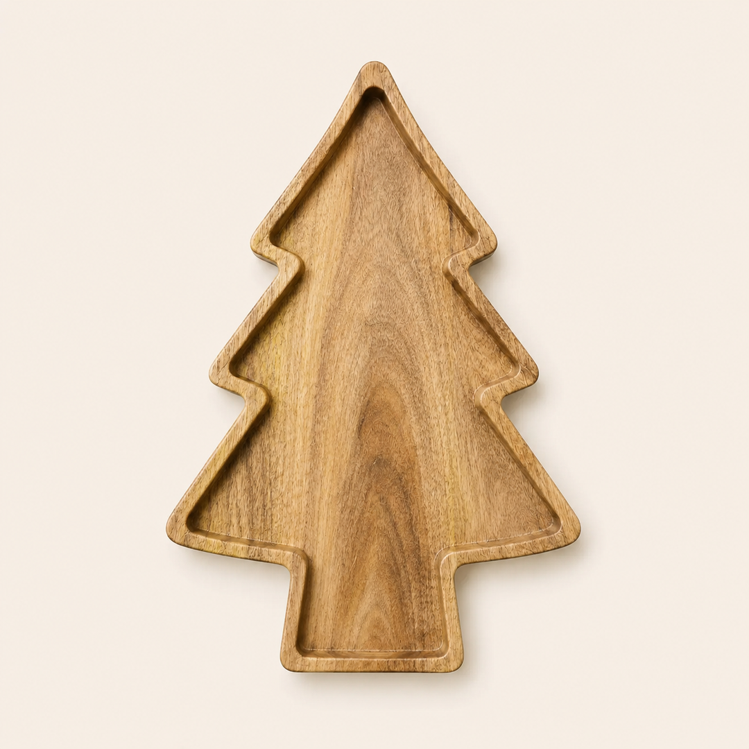 Tree Shape Wooden Serving Tray & Chopping Board