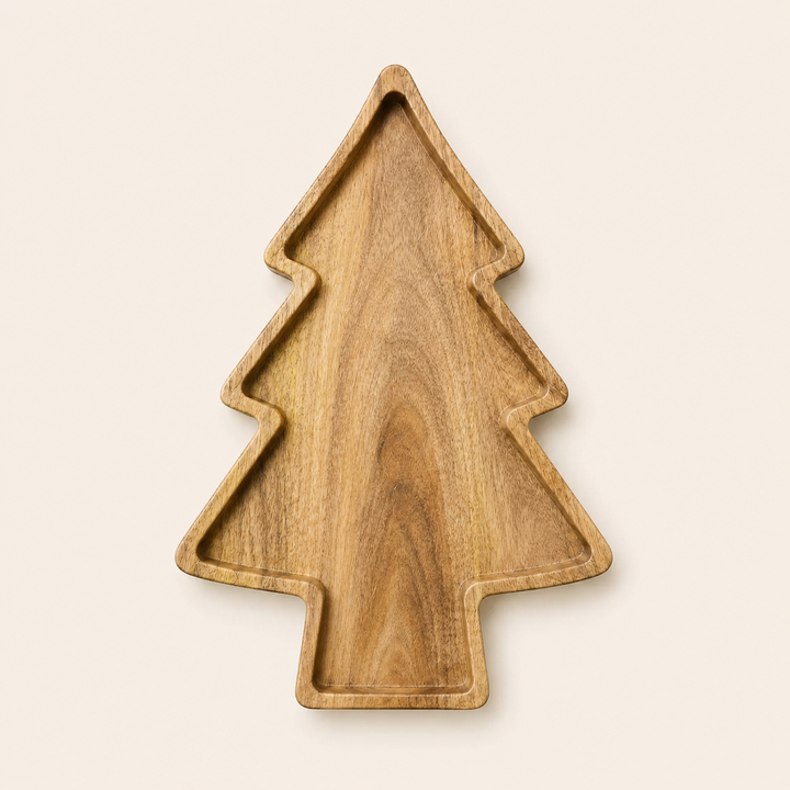 Tree Shape Wooden Serving Tray & Chopping Board