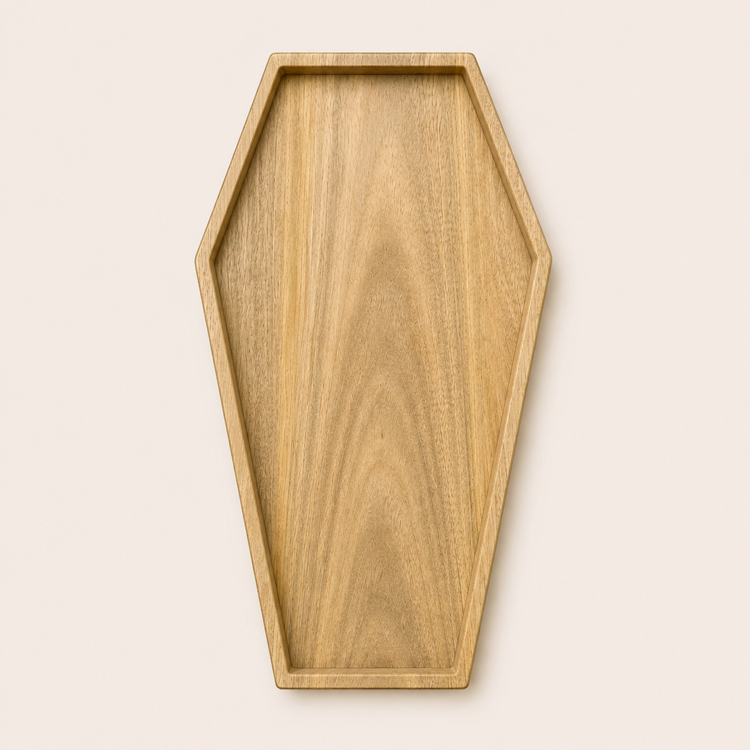 Coffin Shape Wooden Serving Tray & Chopping Board