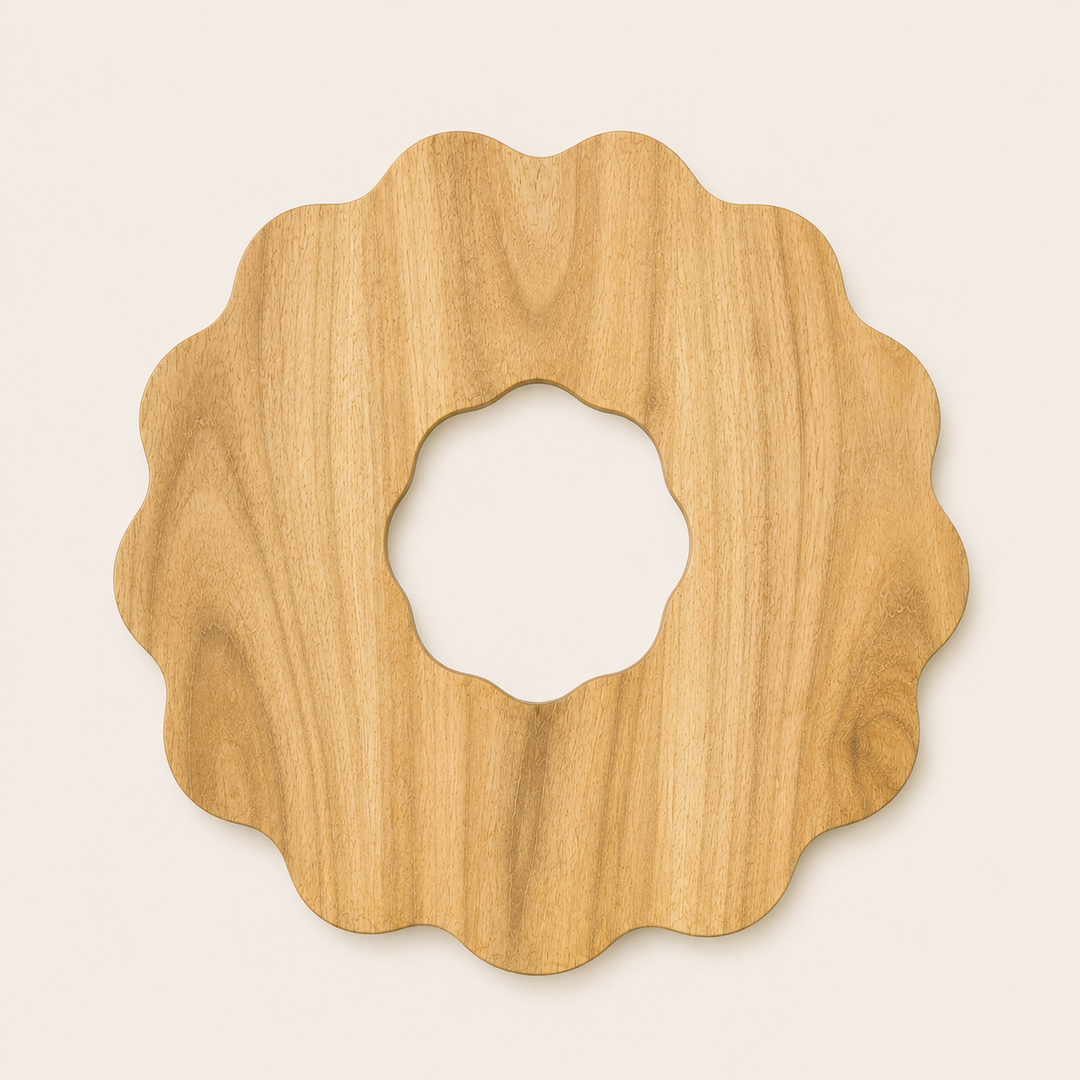 Wreath Shape Wooden Serving Tray & Chopping Board