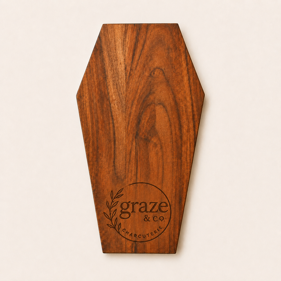 Coffin Shape Wooden Serving Tray & Chopping Board
