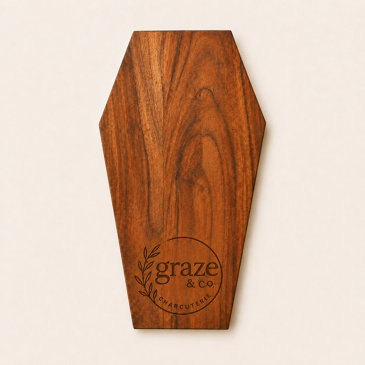 Coffin Shape Wooden Serving Tray & Chopping Board