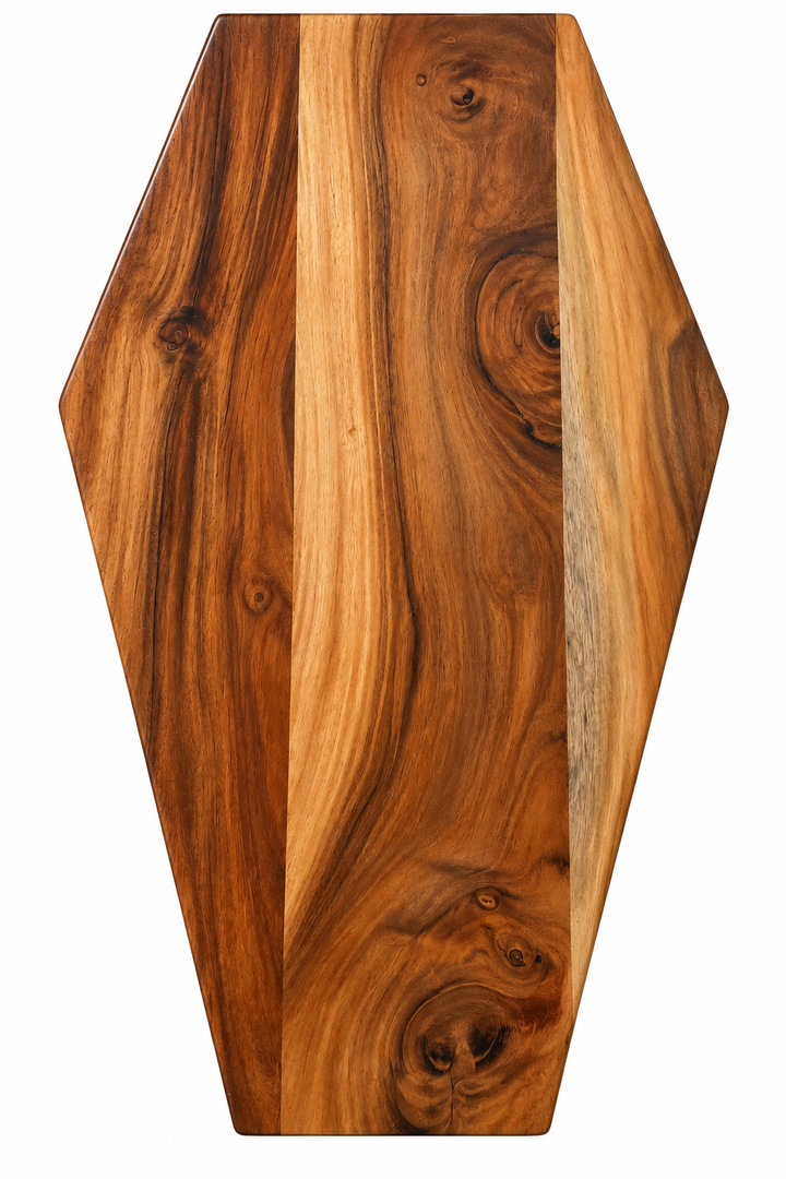 Coffin Shape Wooden Serving Tray & Chopping Board