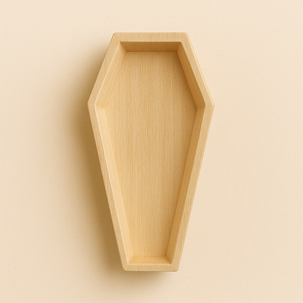 17x10 Inch Coffin Disposable Palm Leaf Trays