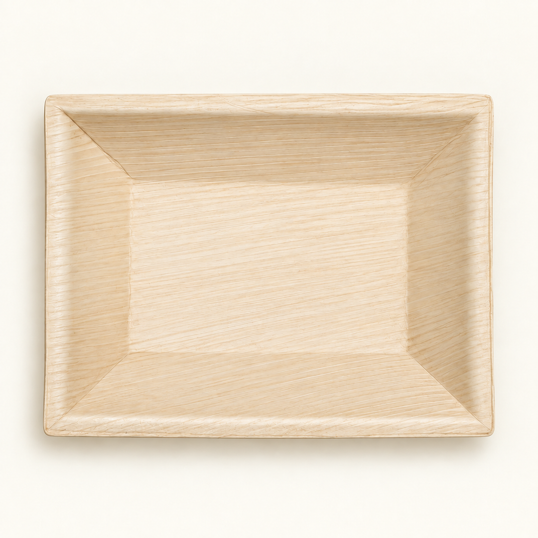 Rectangle Palm Leaf Bowls – 7x5 Inch