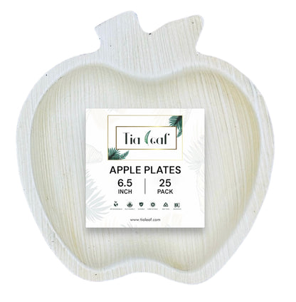 6.5" Apple Palm Leaf Trays - Tia Leaf