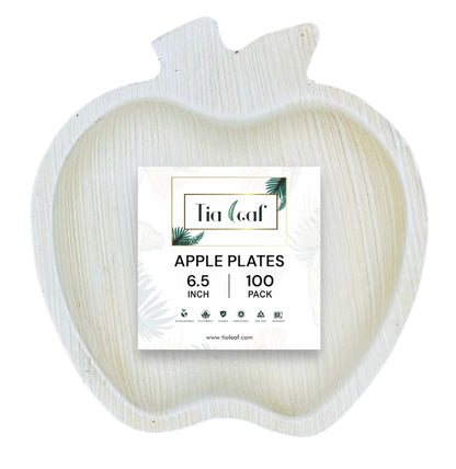 6.5" Apple Palm Leaf Trays - Tia Leaf