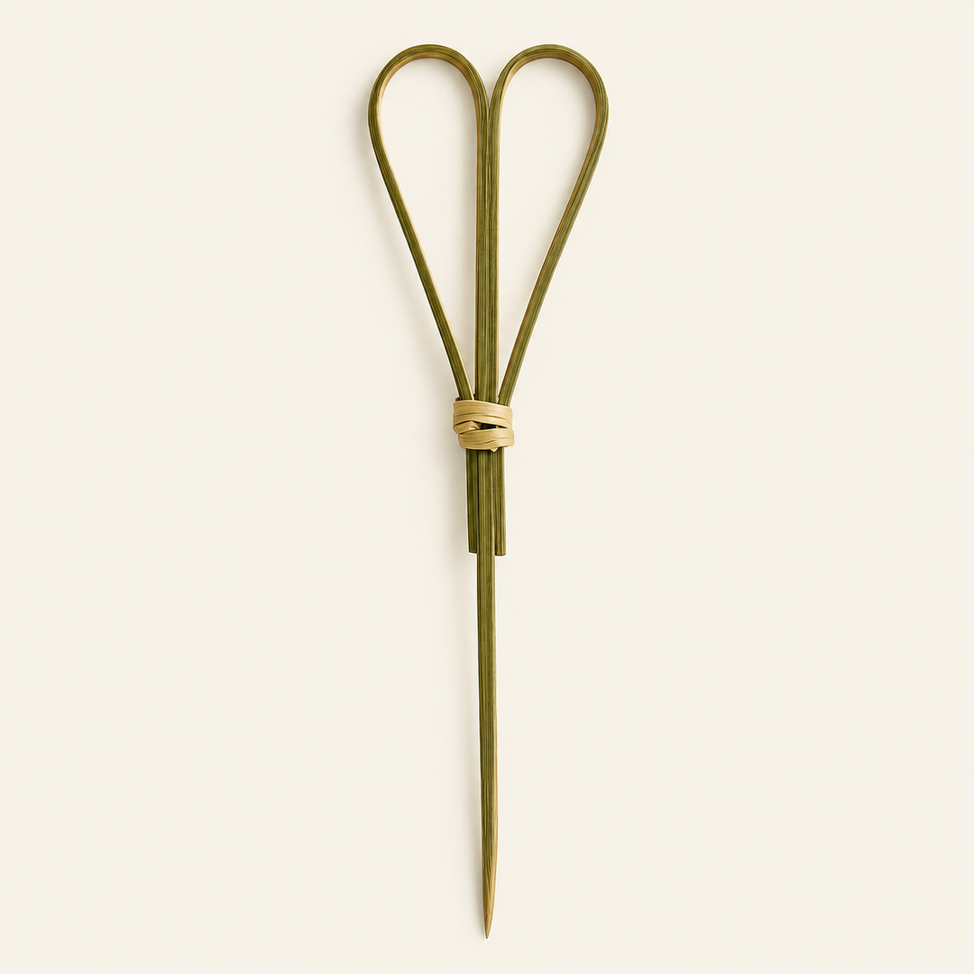 Bamboo Heart Cocktail Picks – 4.75 Inch by Tia Leaf