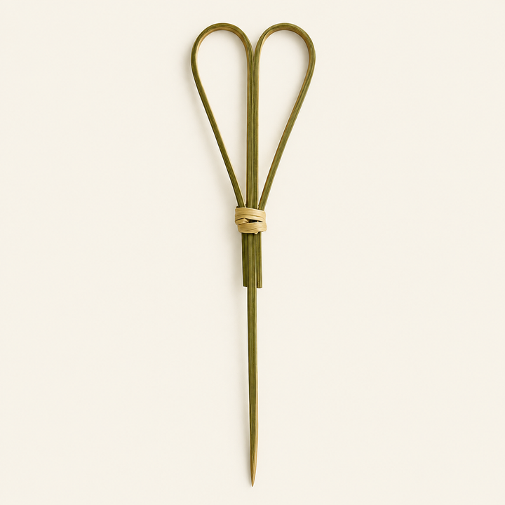 Bamboo Heart Cocktail Picks – 4.75 Inch by Tia Leaf